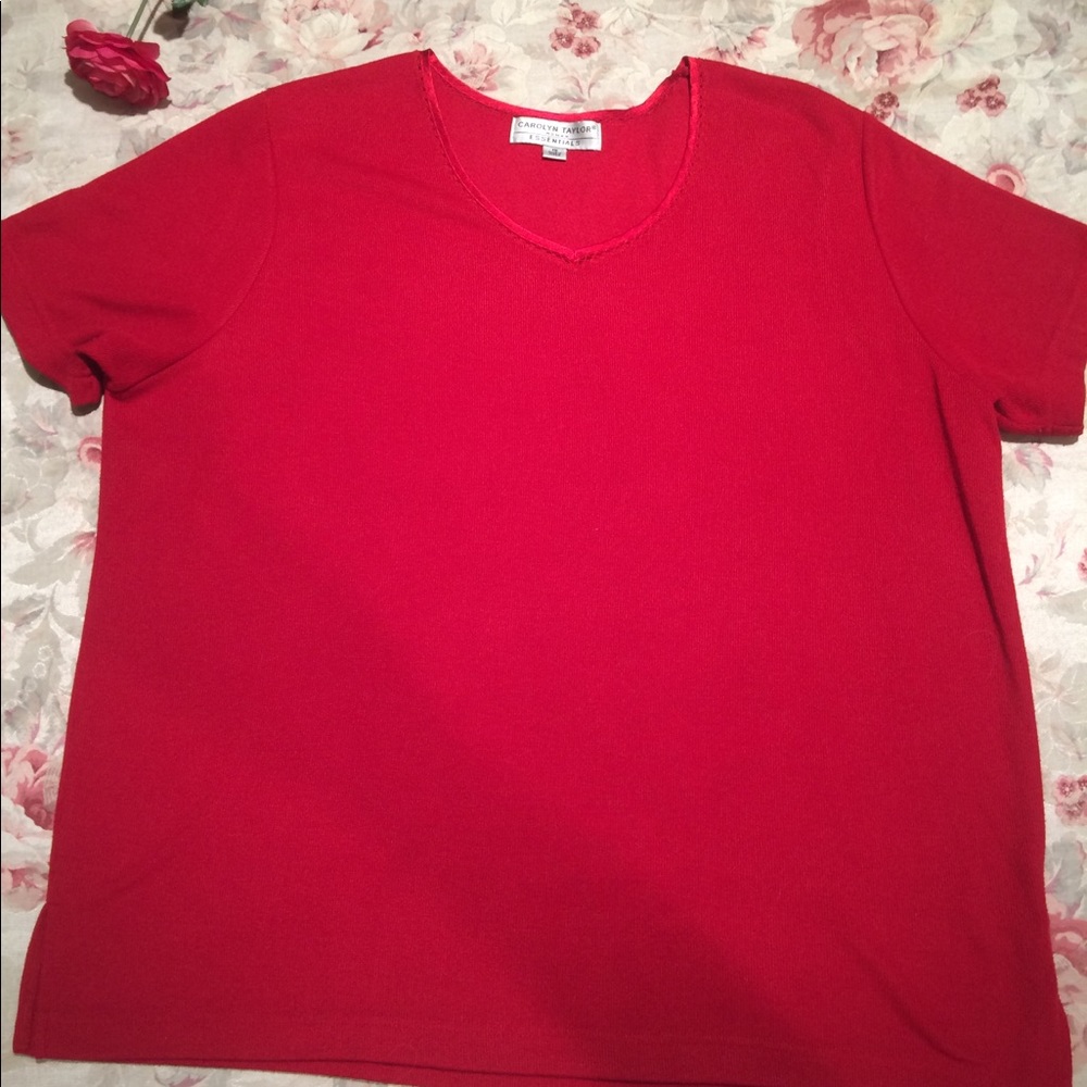 Used red shirt for women. In good condition.